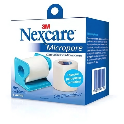 Cinta Adhesiva Nexcare Micropore Blanco 50mm x 9.1 mts